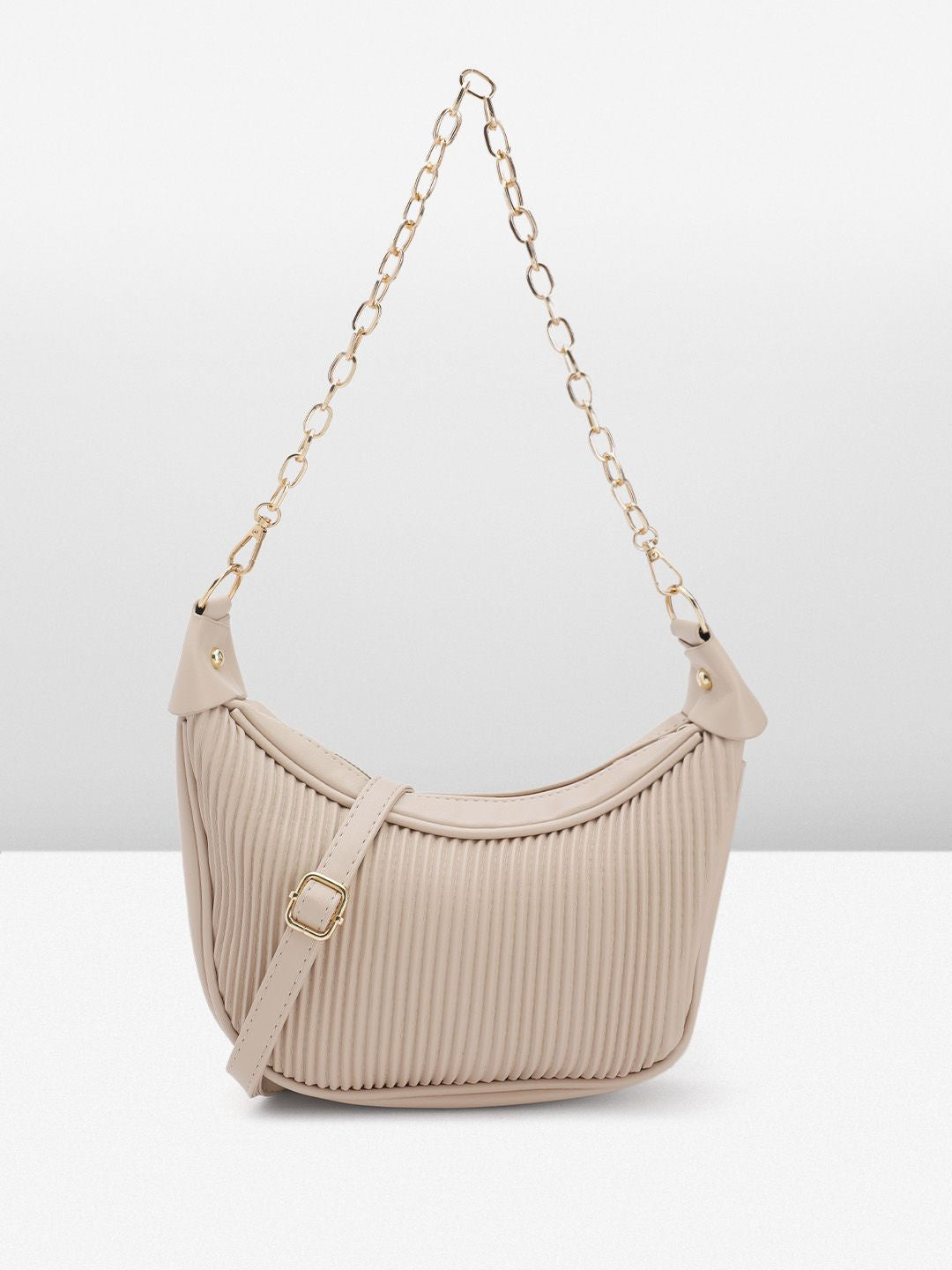 DressBerry Quilted Structured Shoulder Bag