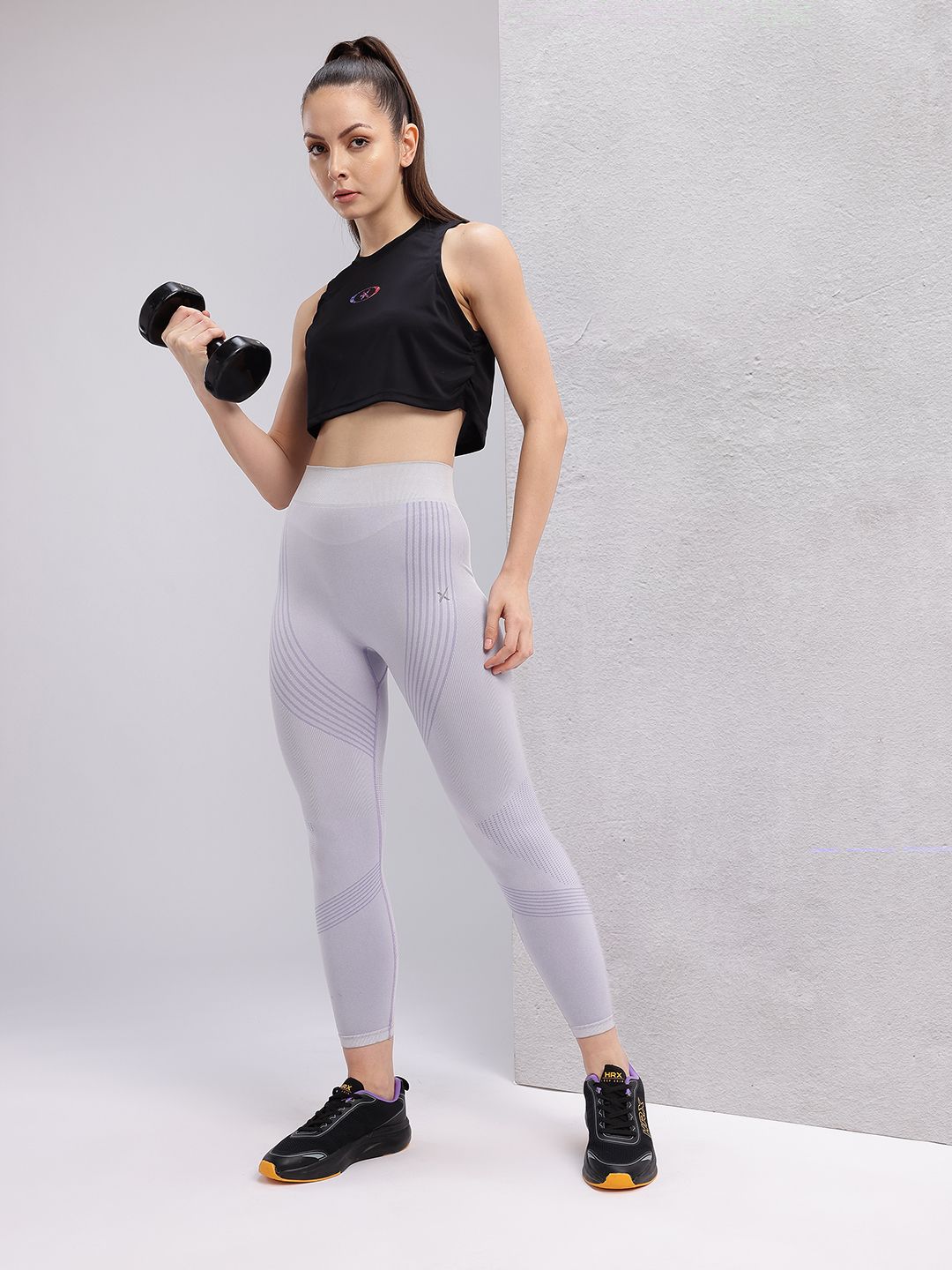 HRX by Hrithik Roshan Ruched Cropped Rapid-Dry Training T-shirt
