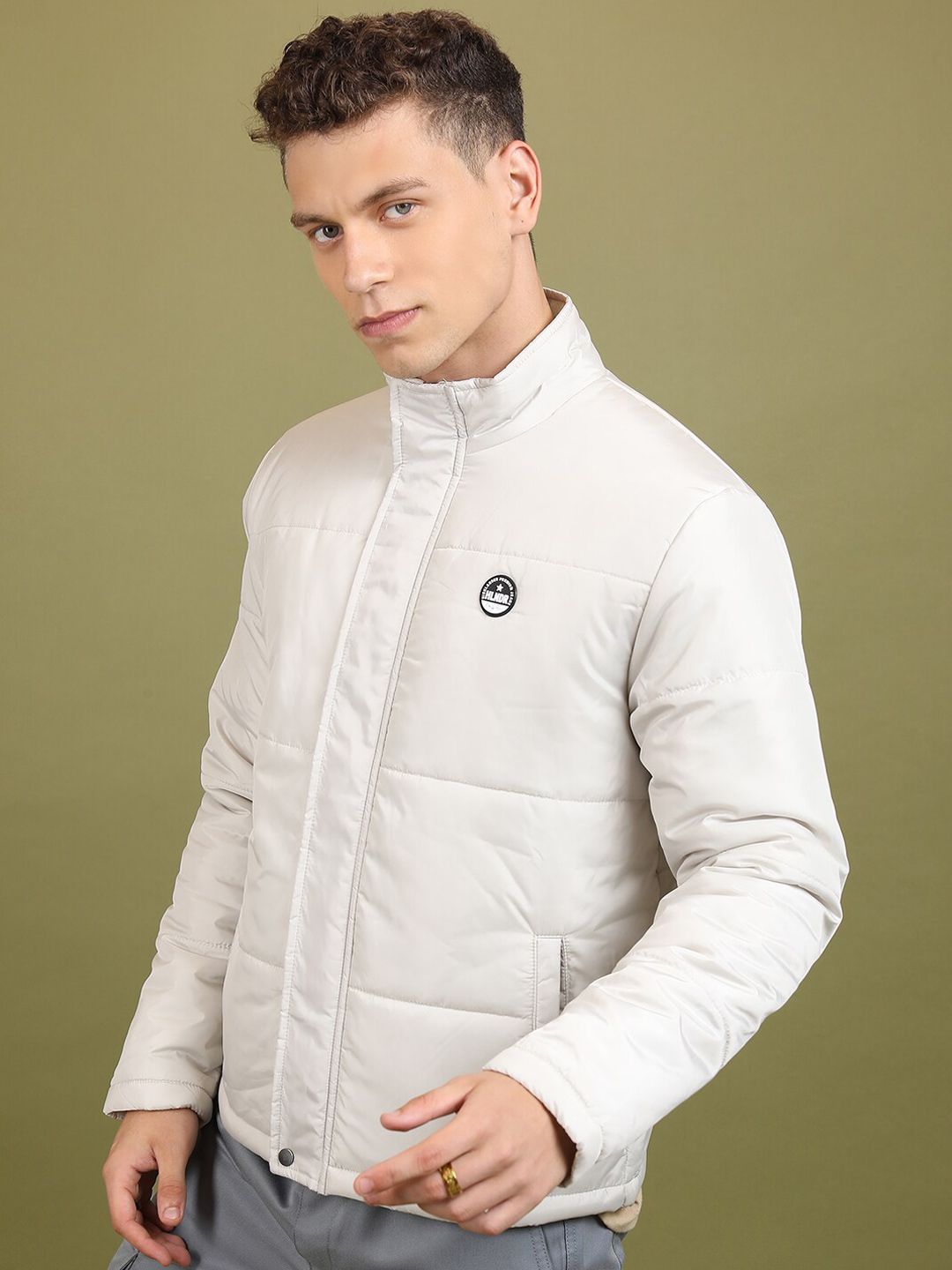 HIGHLANDER Mock Collar Padded Jacket