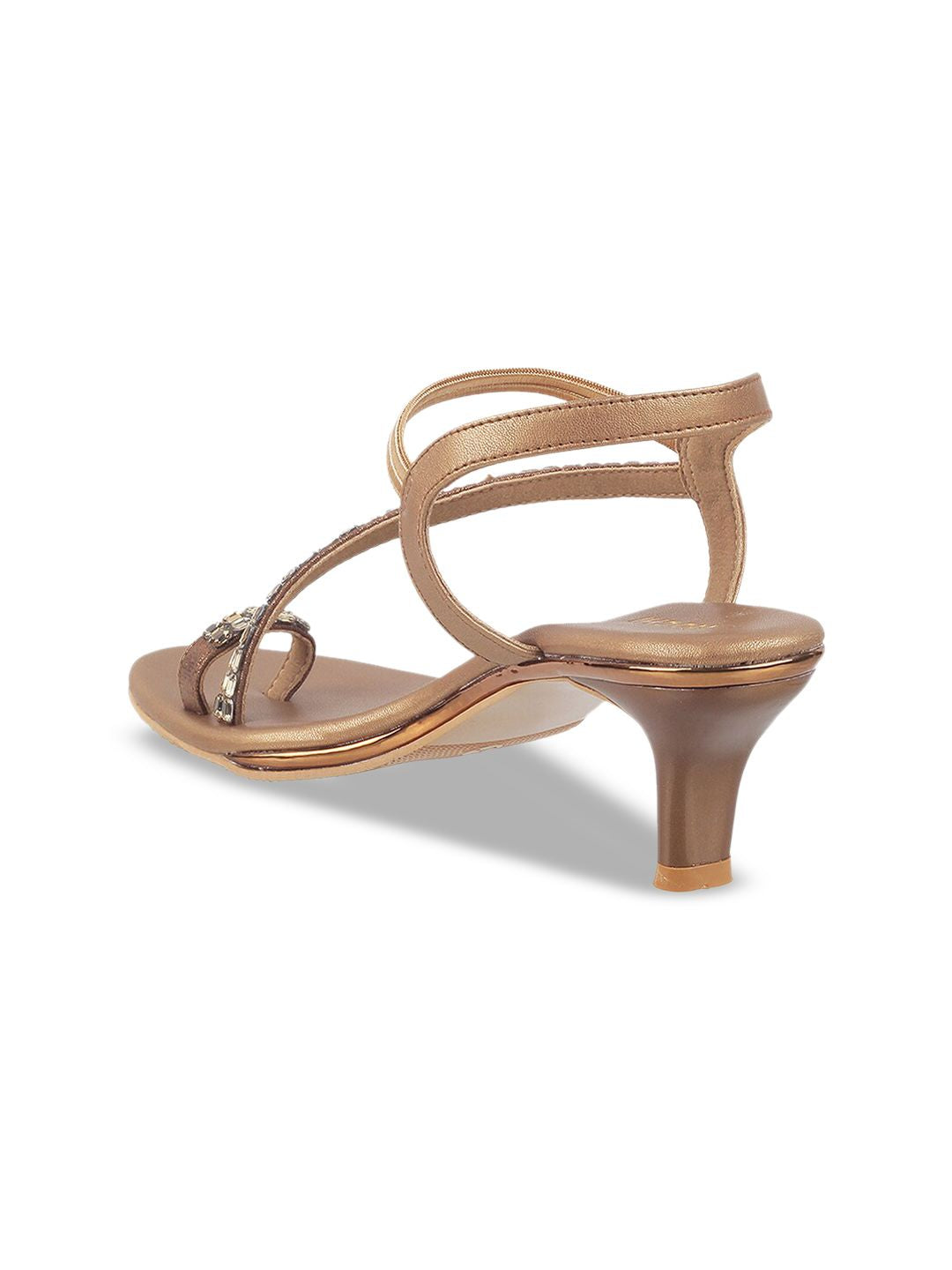 Mochi Embellished One Toe Party Kitten Heels With Backstrap