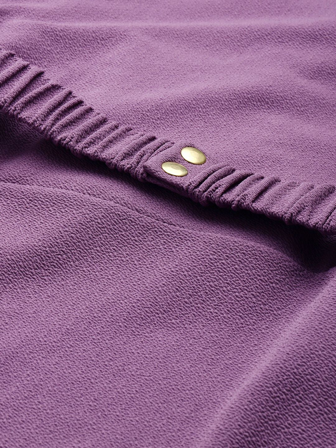 SASSAFRAS Lavender Notch Collar Belted Dress