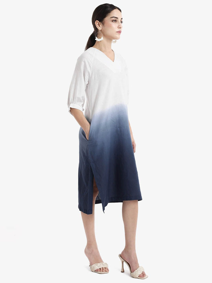 RAREISM Tie and Dye Dyed A-Line Midi Dress