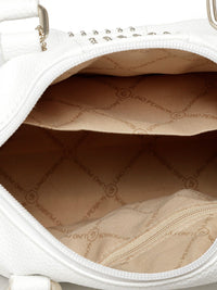 Lino Perros White Handheld Bag with Detachable Sling Strap