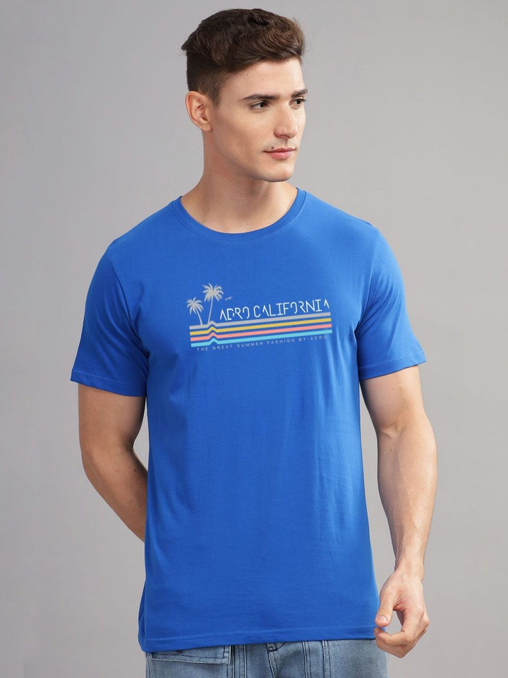 ADRO Typography Printed Round Neck Pure Cotton T-shirt