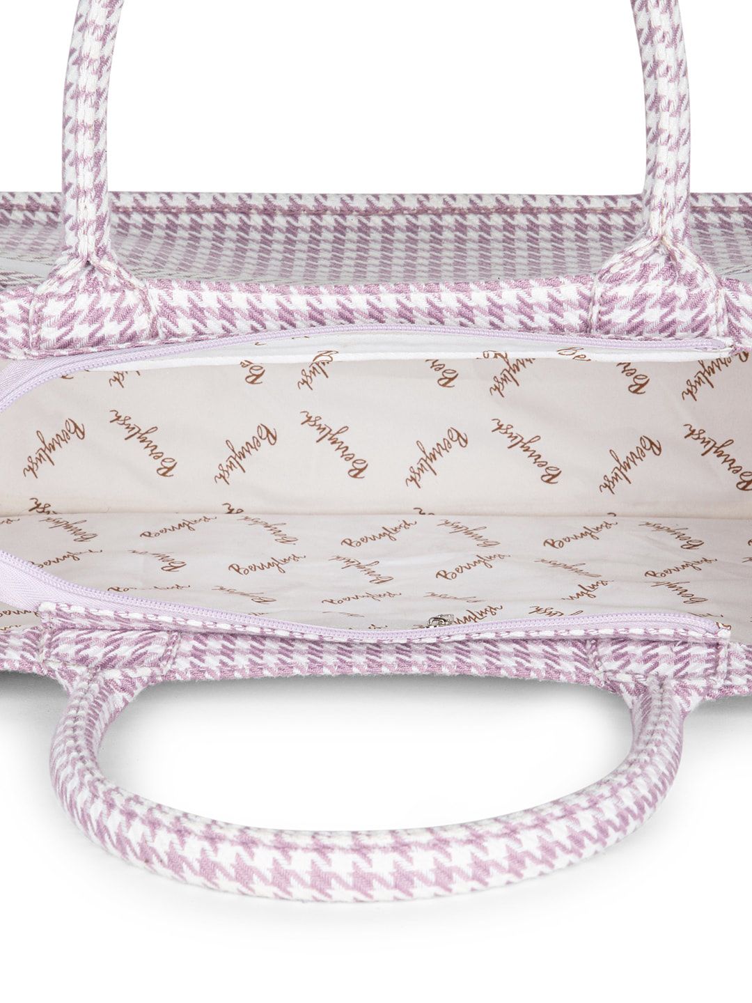 Berrylush Checked Structured Handheld Bag