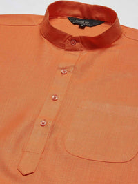 SOJANYA Men Orange Solid Kurta