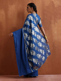 trueBrowns Floral Woven Design Zari Saree