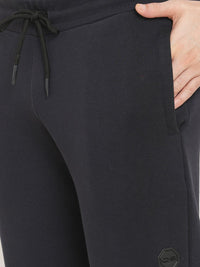 Impian manis lelaki navy biru joggers pepejal