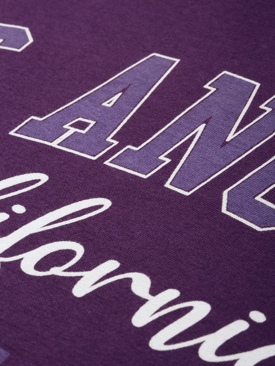 DILLINGER Women Purple Typography Printed Drop-Shoulder Sleeves Oversized Pure Cotton T-shirt