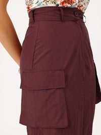 DressBerry Cute & Comfy Boxy Pocket Straight Midi Skirt
