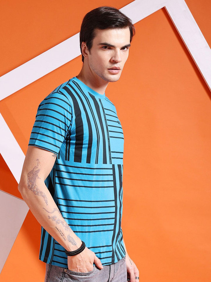 The Indian Garage Co Geometric Printed Round Neck T-shirt