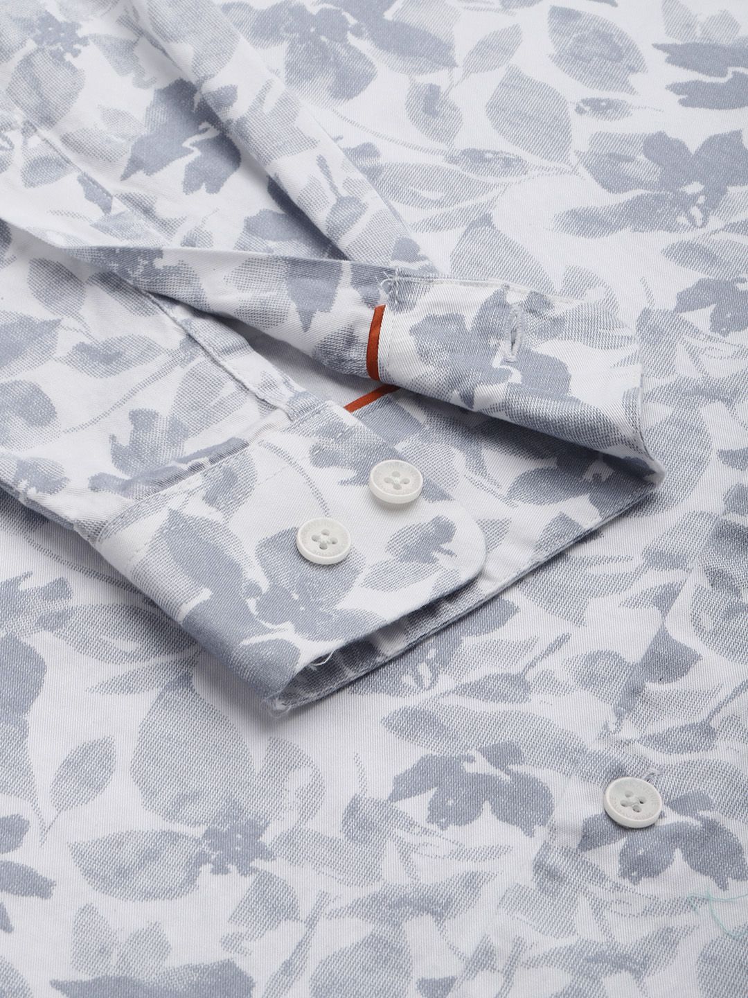 Park Avenue Pure Cotton Slim Fit Floral Printed Casual Shirt