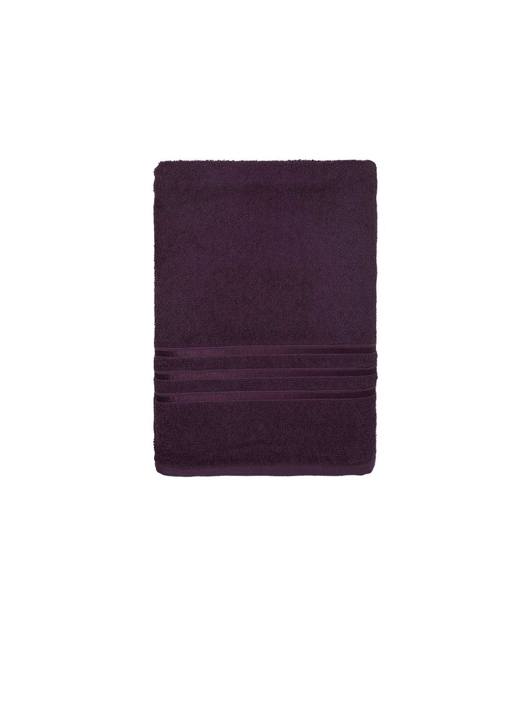 MYTRIDENT Purple 400 GSM Pure Cotton Bath Towel