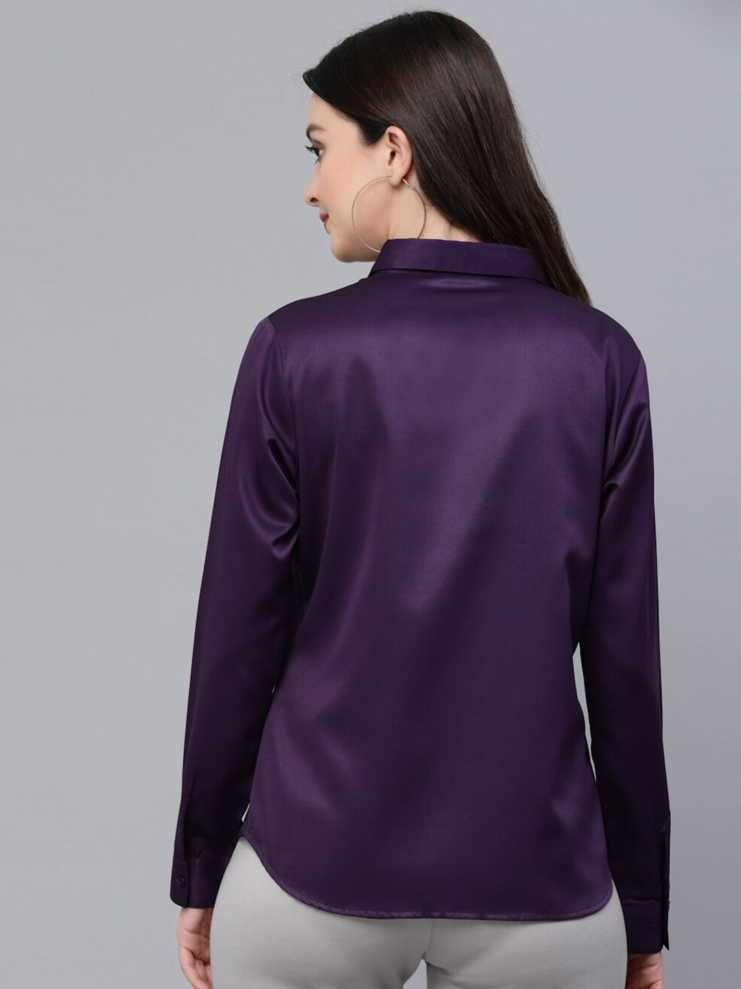 Style Quotient Satin Finish Spread Collar Formal Shirt