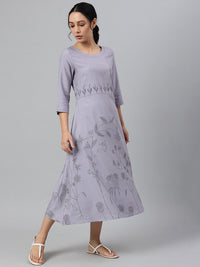W Women Blue Thread Work Kurta
