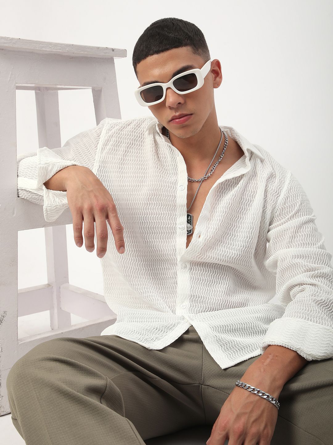VASTRADO Men Classic Slim Fit Opaque Casual Shirt