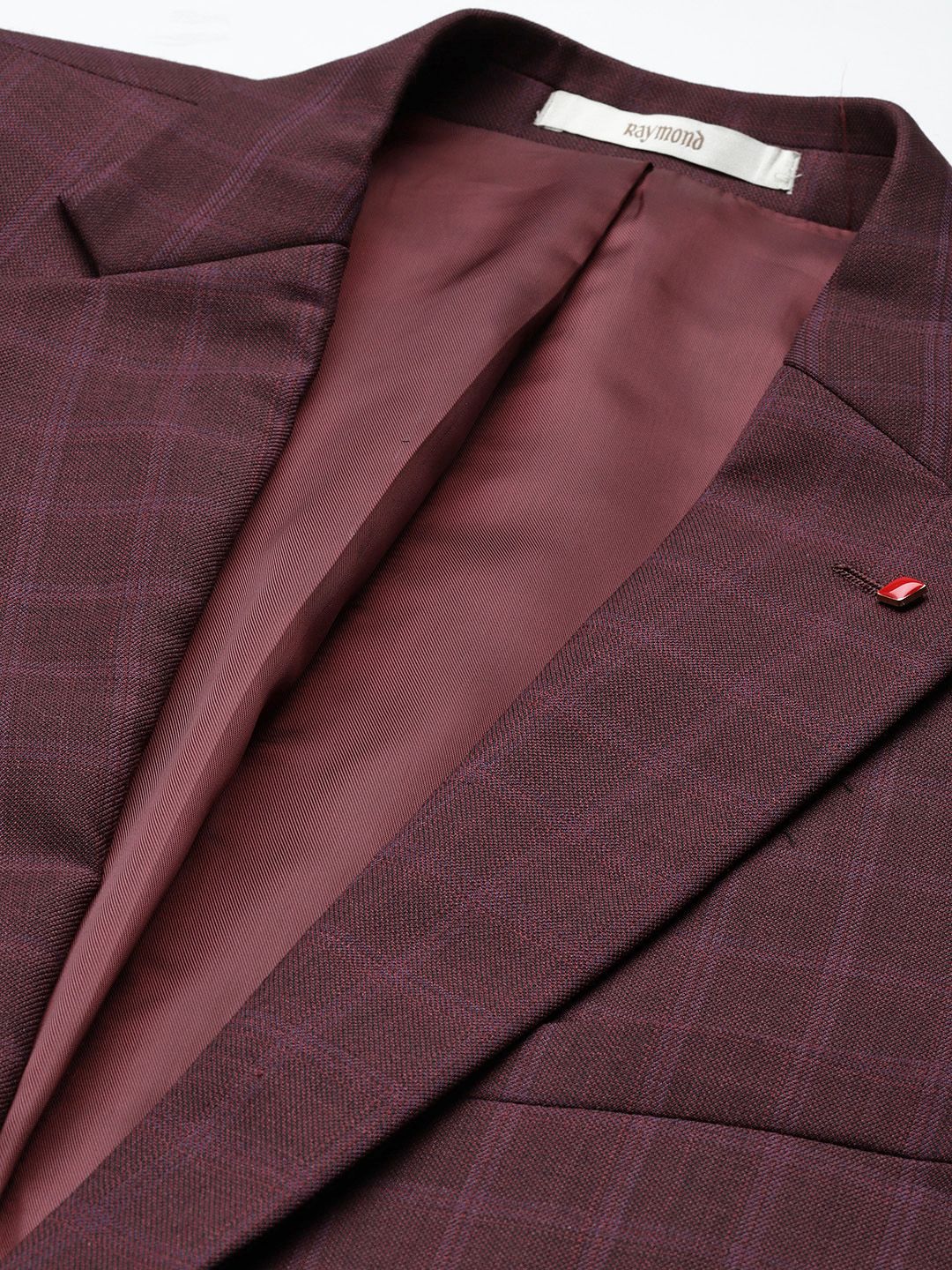 Raymond Creaseless Checked Contemporary Fit 2-Piece Formal Suit