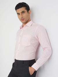 Raymond Pure Cotton Slim Fit Striped Formal Shirt