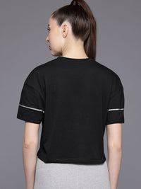 HRX by Hrithik Roshan Women Striped Relaxed Fit T-shirt