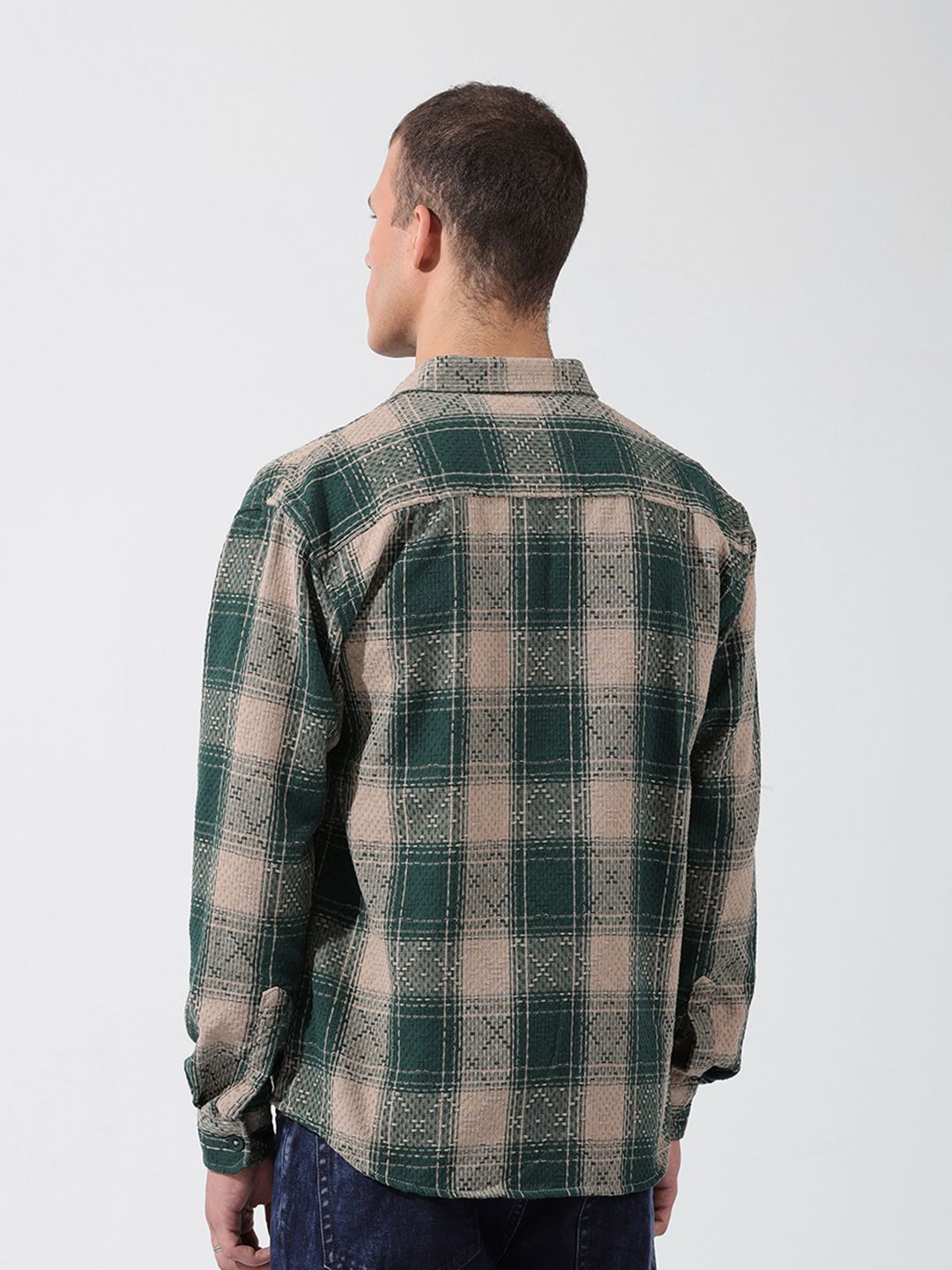 The Indian Garage Co Men Relaxed Fit Checkered Shirt