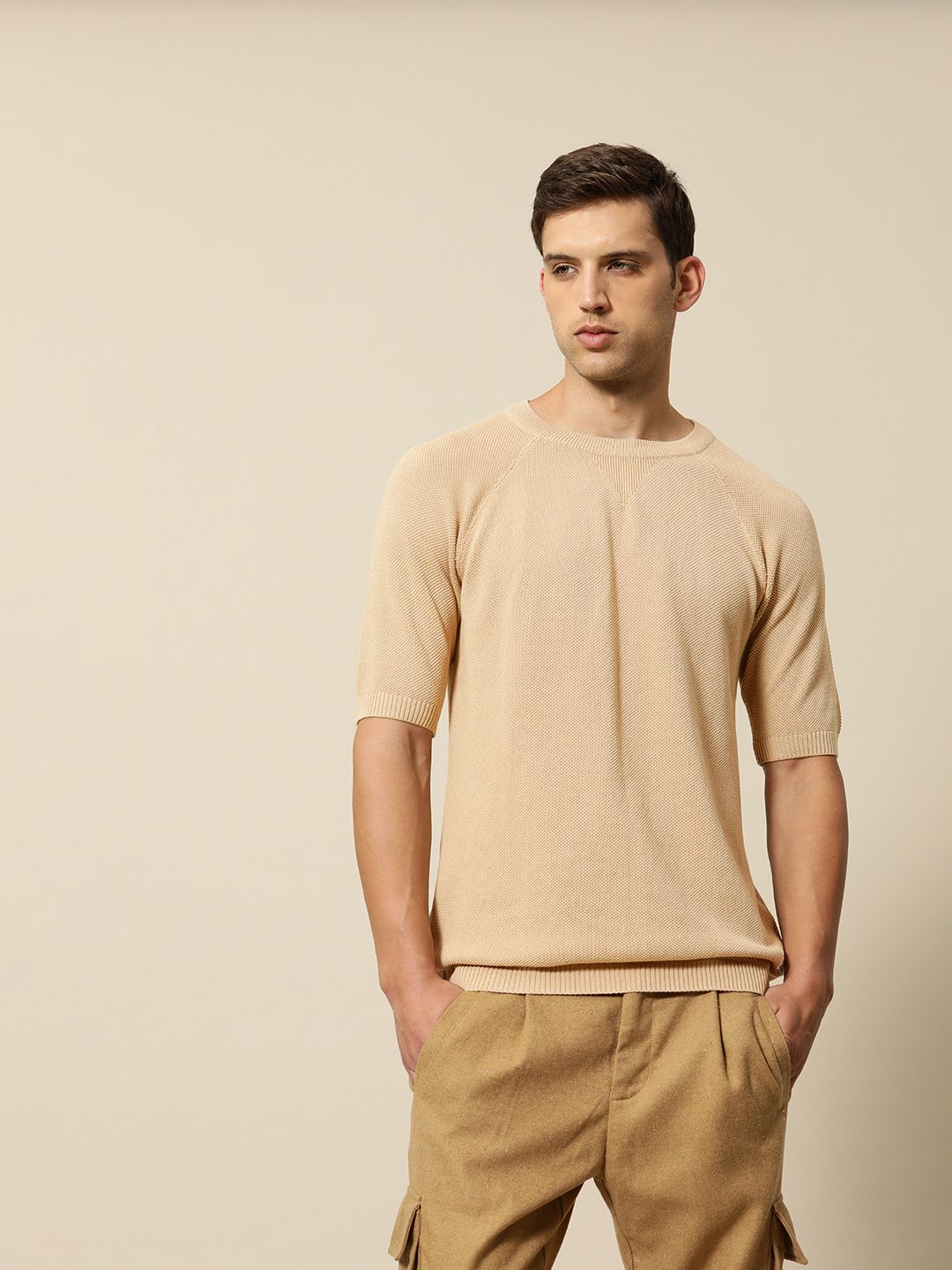 Mr Bowerbird Self-Design Tailored Fit Cotton Pullover