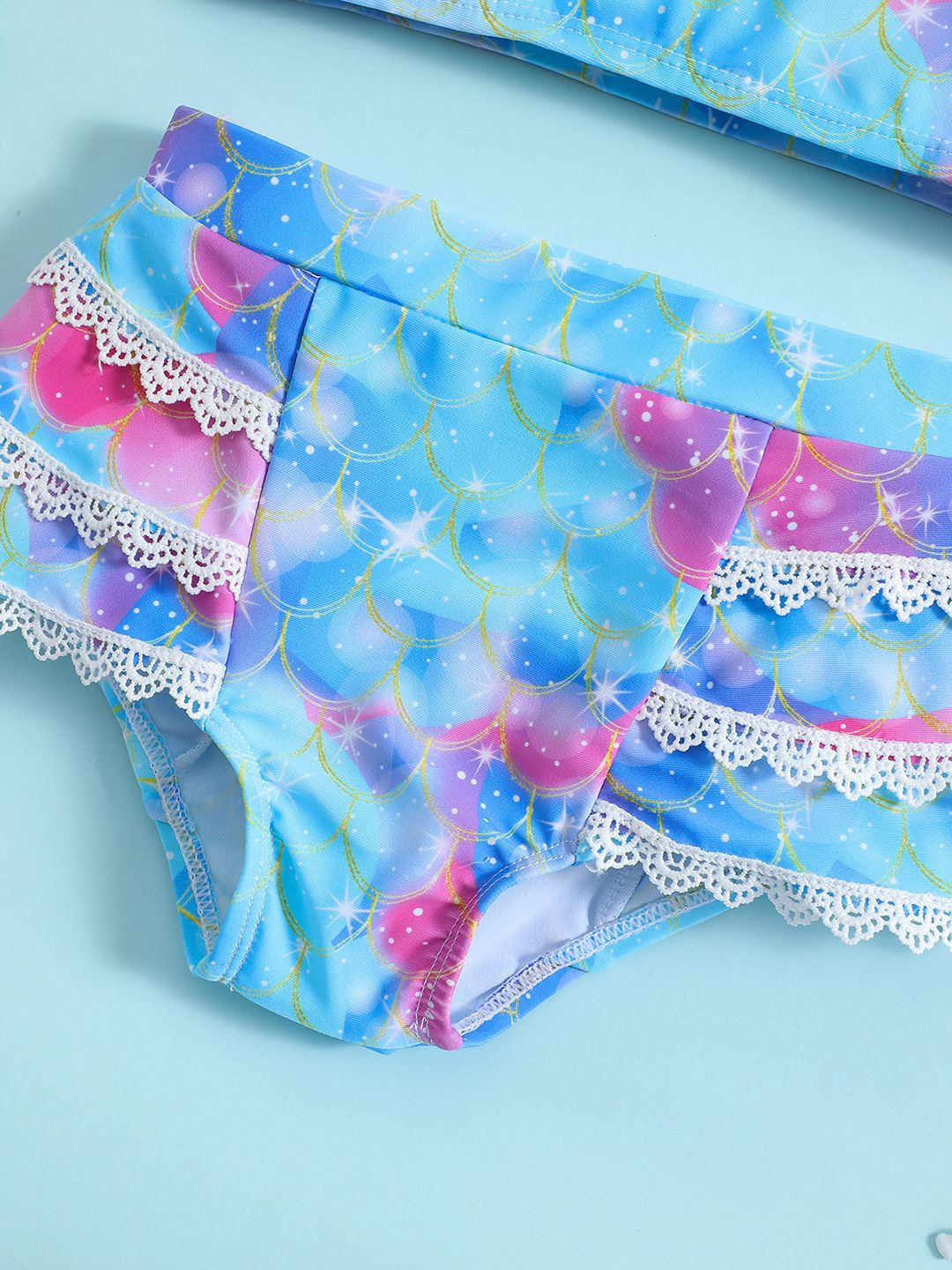 YK Infant Girls Printed Top & Shorts Swim Set