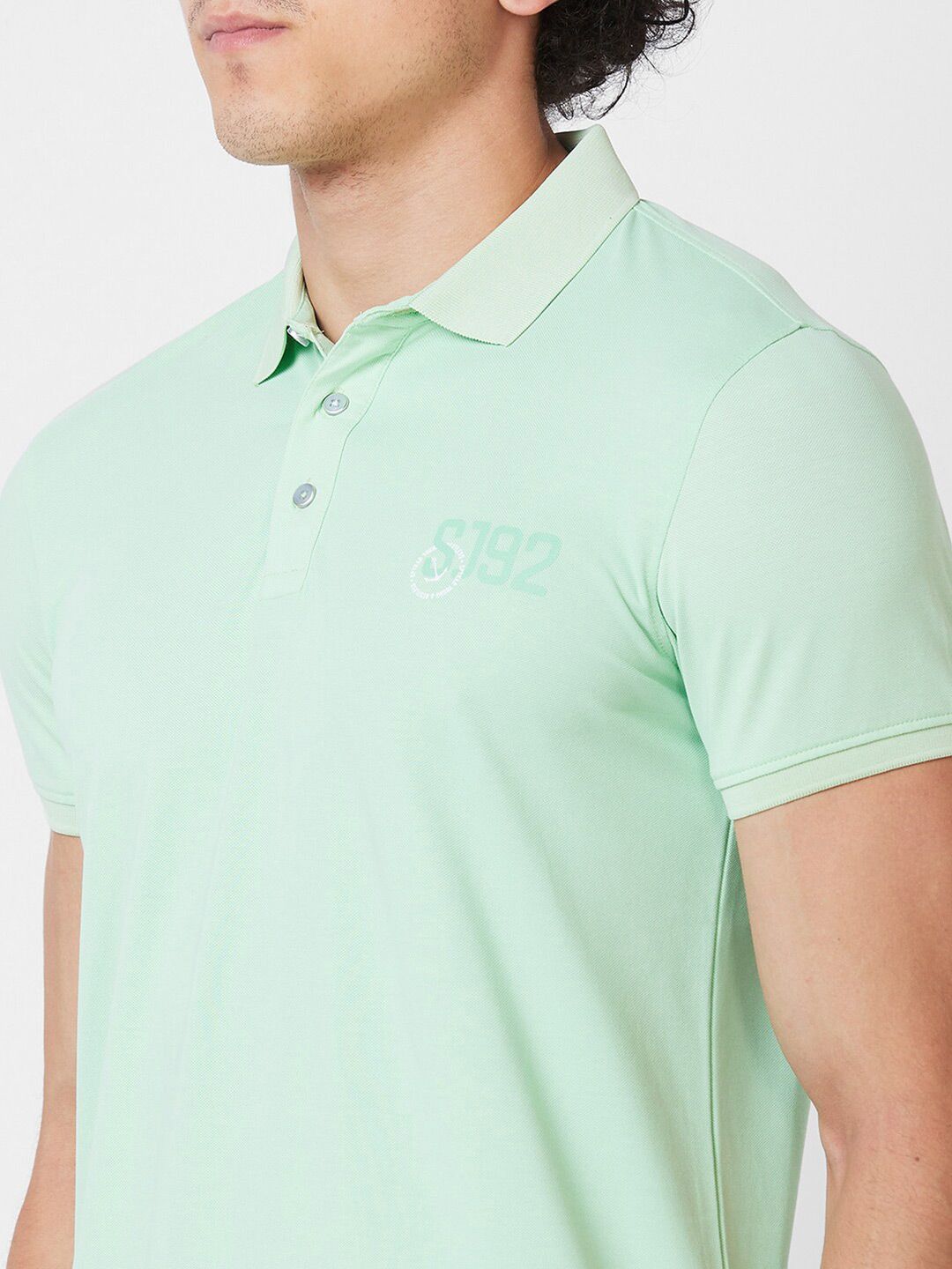 SPYKAR Polo Collar Slim Fit Cotton T-shirt