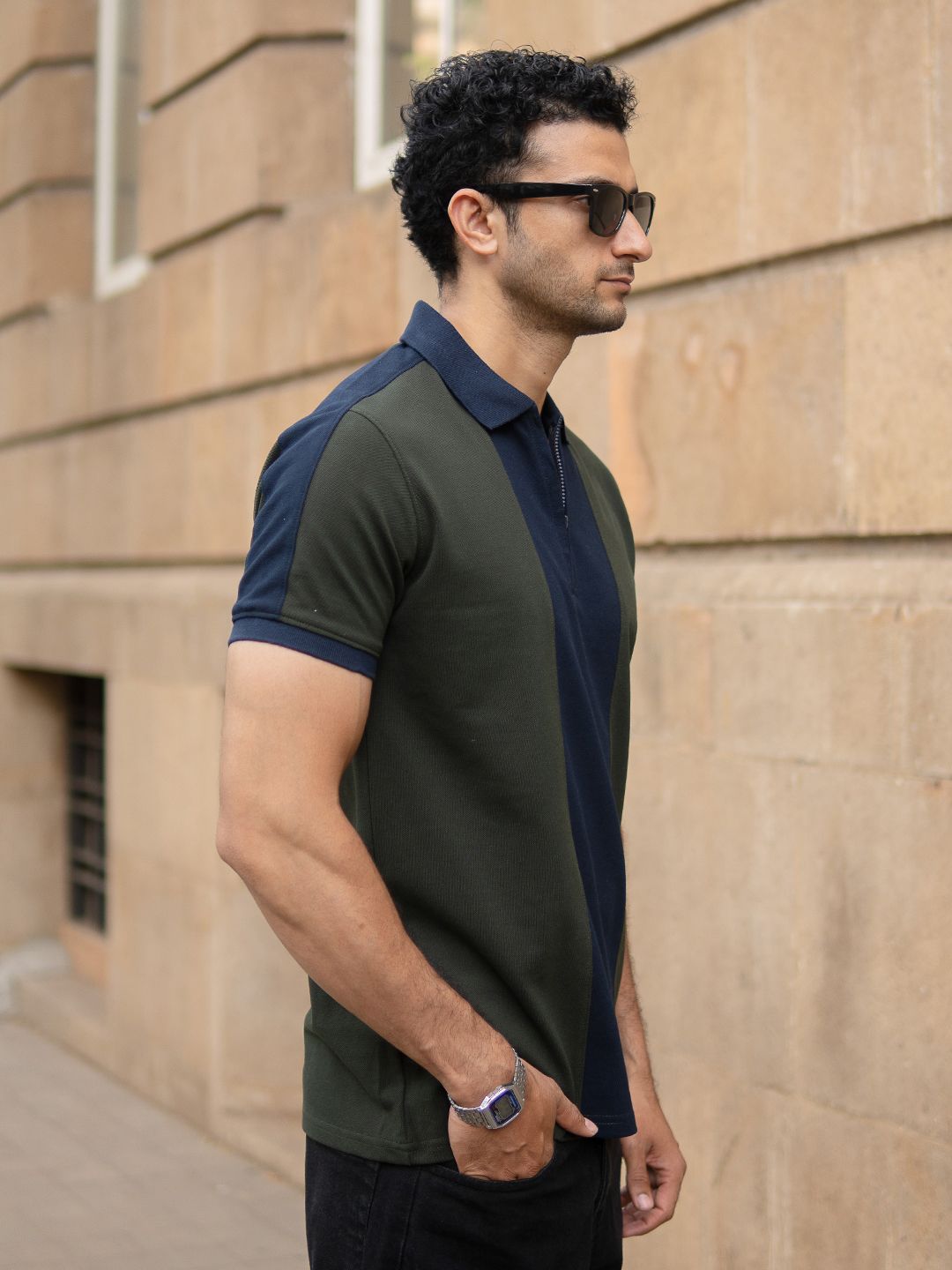 Powerlook Men Panneled Polo Tshirt ss25