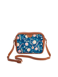 TEAL BY CHUMBAK Floral Printed Structured Sling Bag