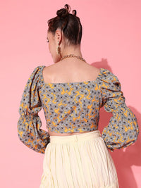 STREET 9 Yellow Floral Top