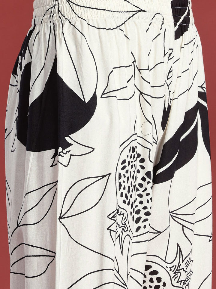 Indo Era Floral Printed Kurta with Palazzos