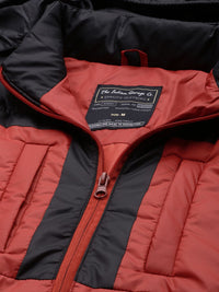 The Indian Garage Co Men Colourblocked Detachable Hood Padded Jacket