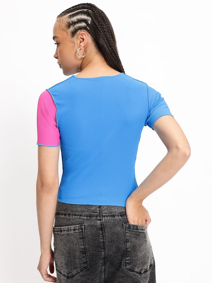 DressBerry The Patchwork Passion Ribbed Top