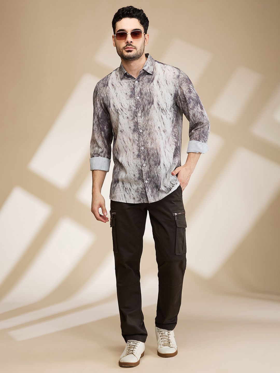 Being Human Men Slim Fit Opaque Printed Casual Shirt