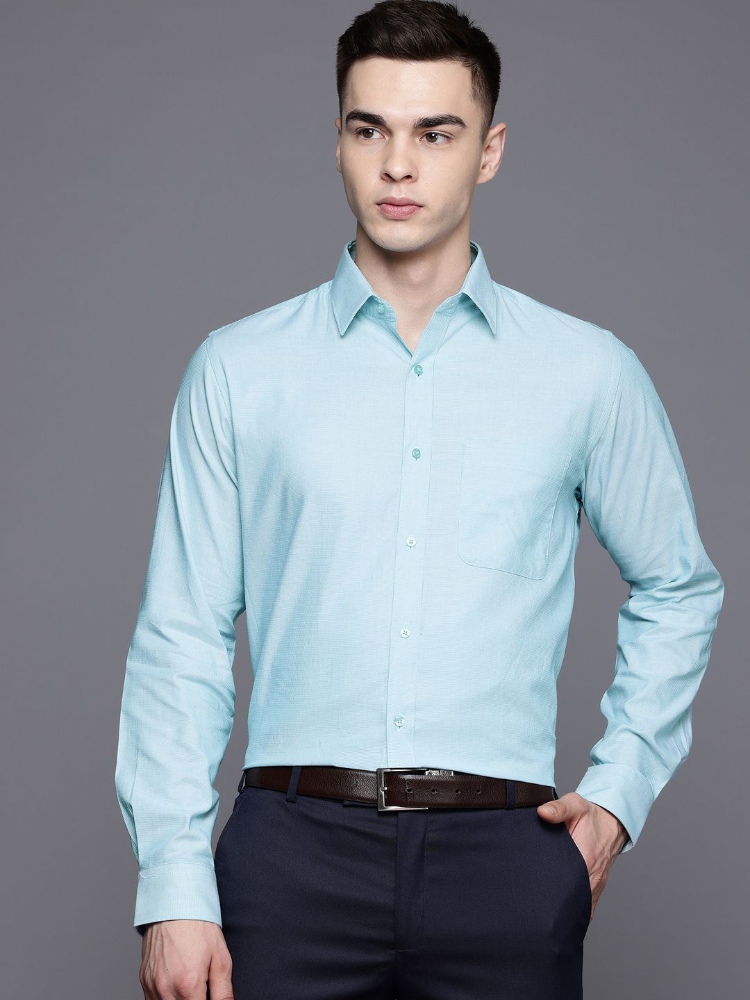 Raymond Men Slim Fit Pure Cotton Formal Shirt