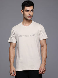 HRX by Hrithik Roshan Men Relaxed Fit Pure Cotton Yoga T-shirt
