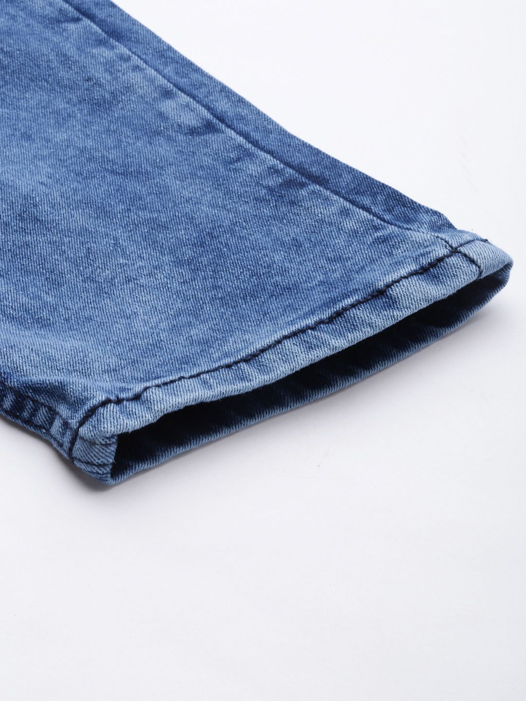The Indian Garage Co Men Slim Fit Mildly Distressed Heavy Fade Stretchable Jeans