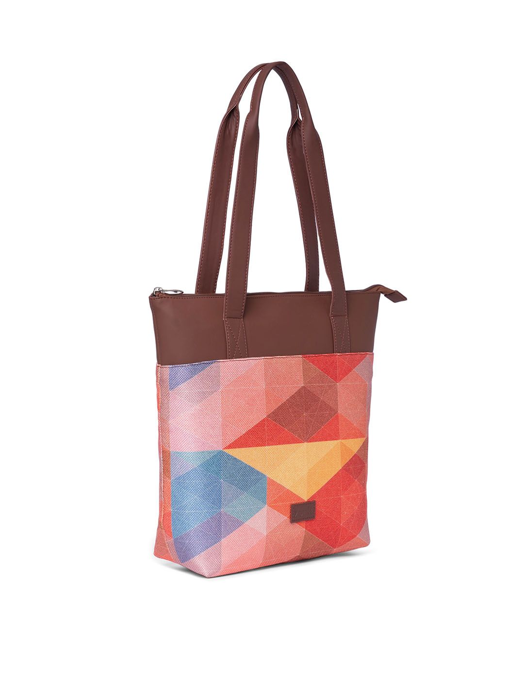 ZOUK Printed Shopper Jute Tote Bag