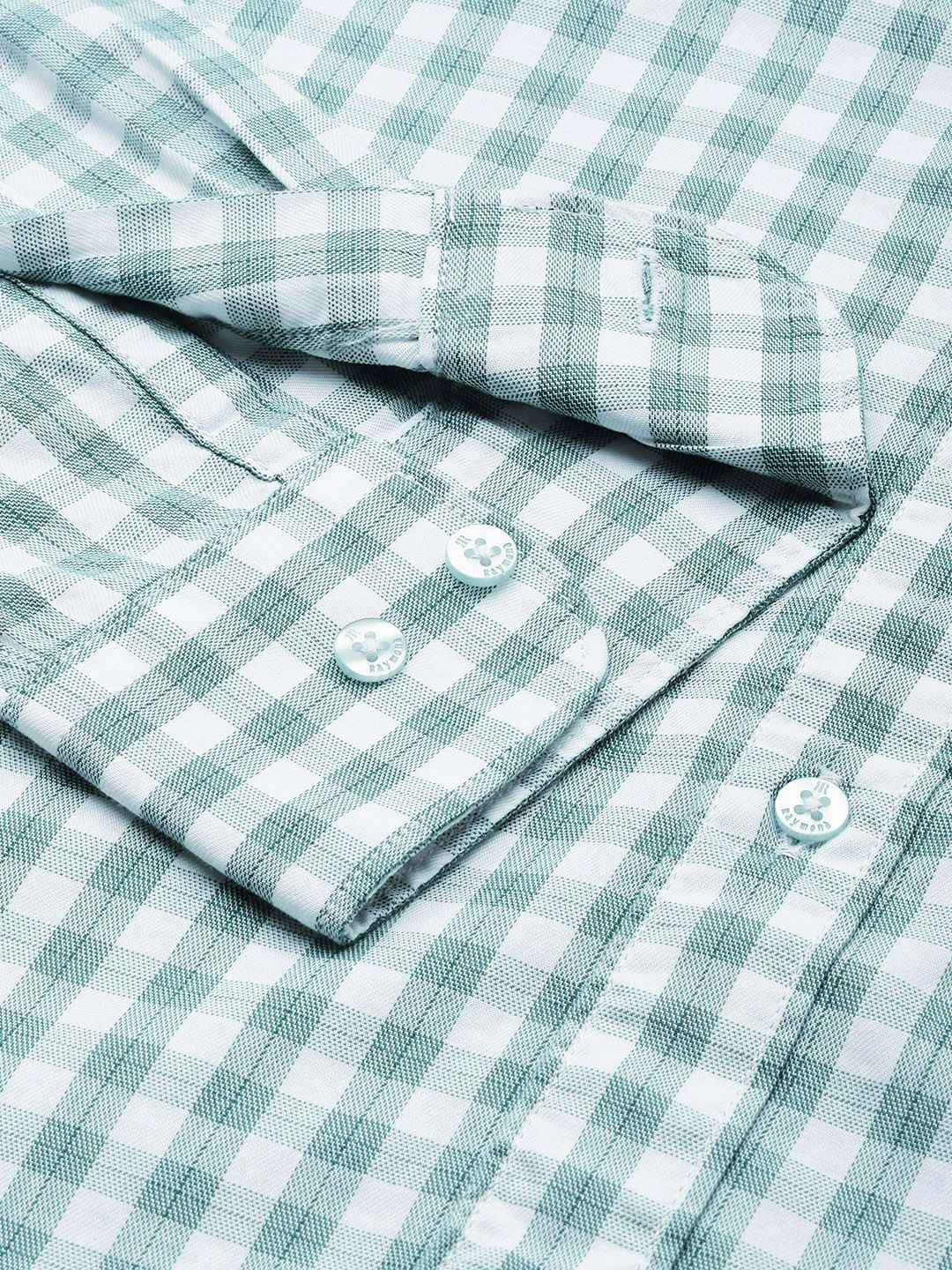 Raymond Pure Cotton Slim Fit Checked Casual Shirt