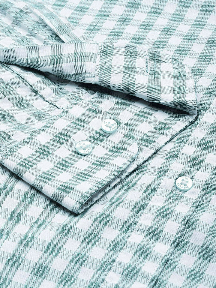 Raymond Pure Cotton Slim Fit Checked Casual Shirt