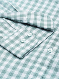 Raymond Pure Cotton Slim Fit Checked Casual Shirt