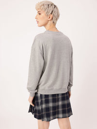DressBerry Printed Cotton Terry Relaxed Fit Sweatshirt