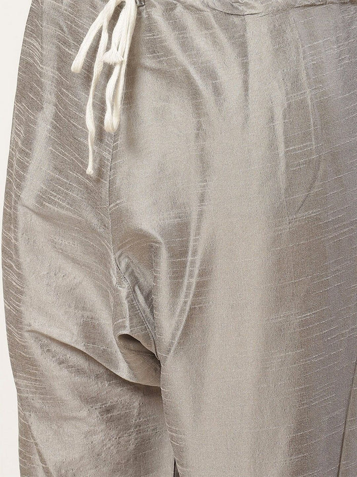 SOJANYA Men Grey Kurta with Churidar With Jacket