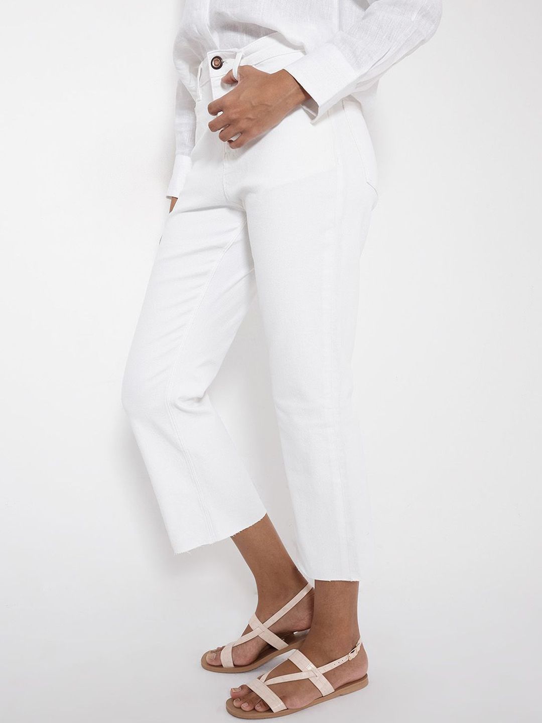 RAREISM Women Comfort Flared High-Rise Stretchable Jeans