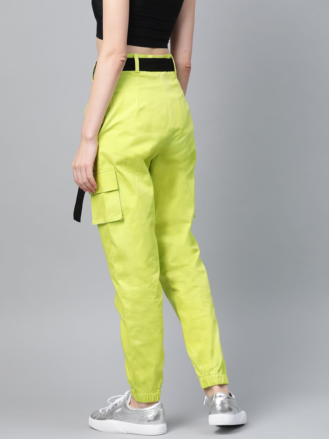 STREET 9 Women Lime Green Cargos