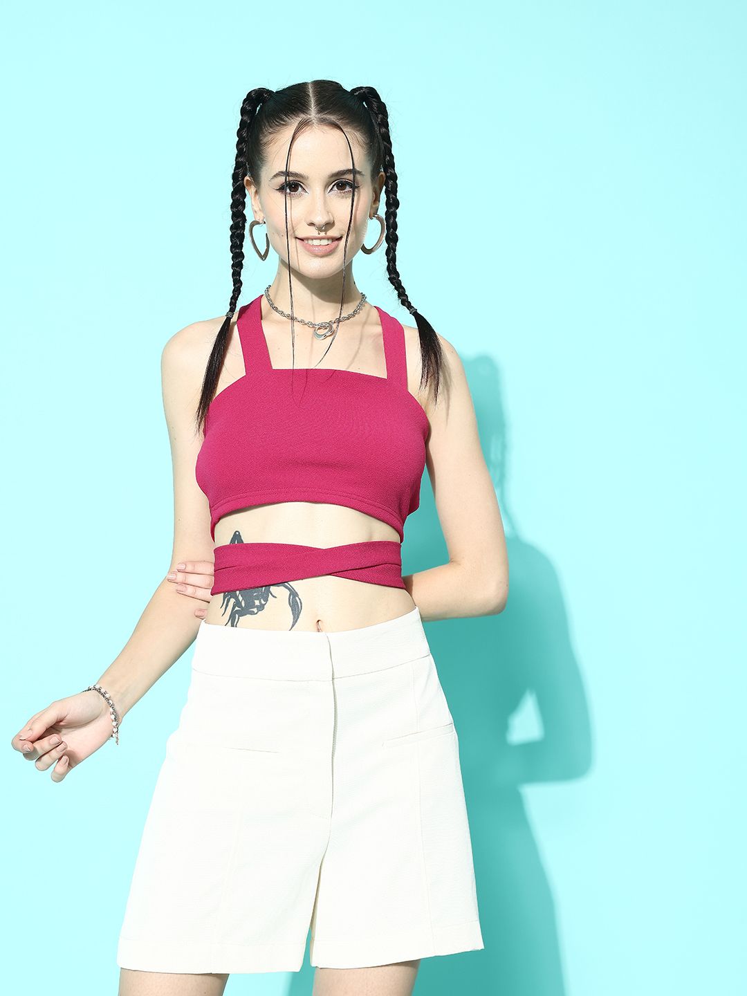Berrylush Styled Back Crop Top