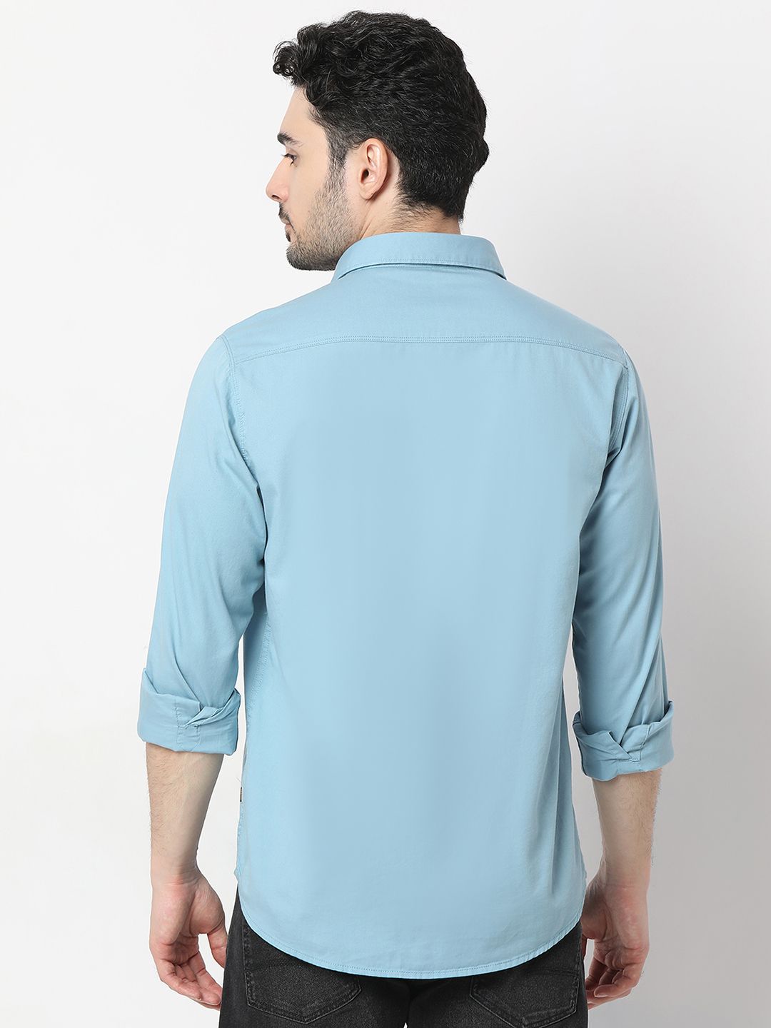 SPYKAR Slim Fit Shirt with Pocket-Detail