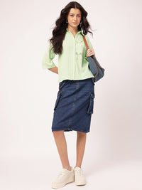 DressBerry Alluring Innocence Rippled Stripes Shirt