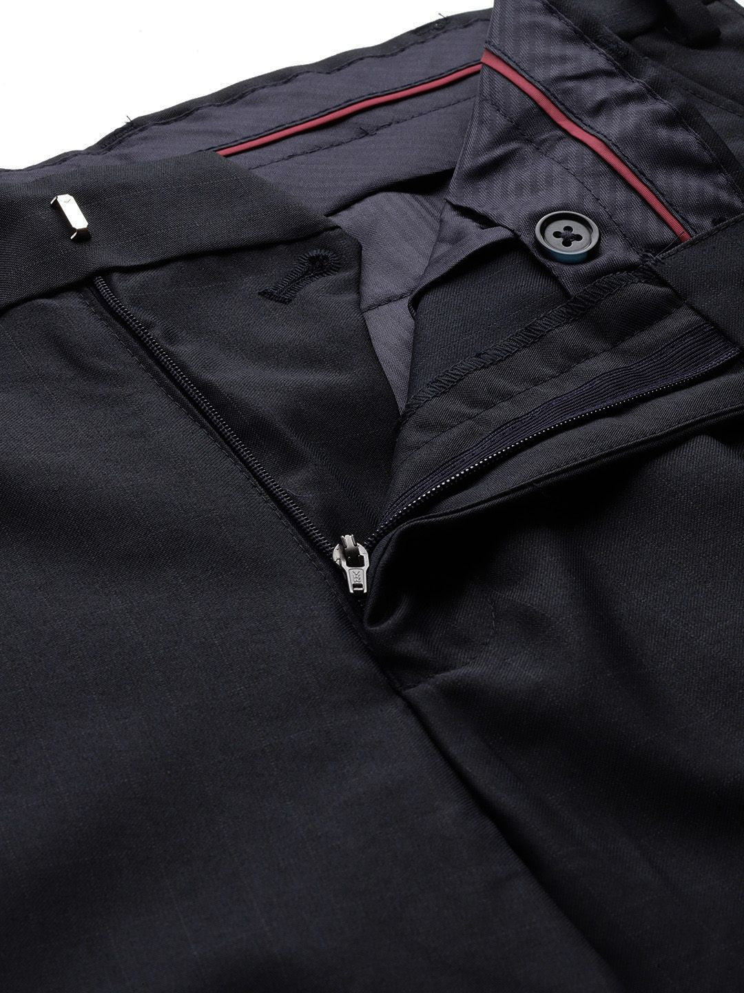 Raymond Men Checked Slim Fit Trousers