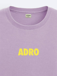 ADRO Men Typography Printed V-Neck Extended Sleeves Raw Edge T-shirt
